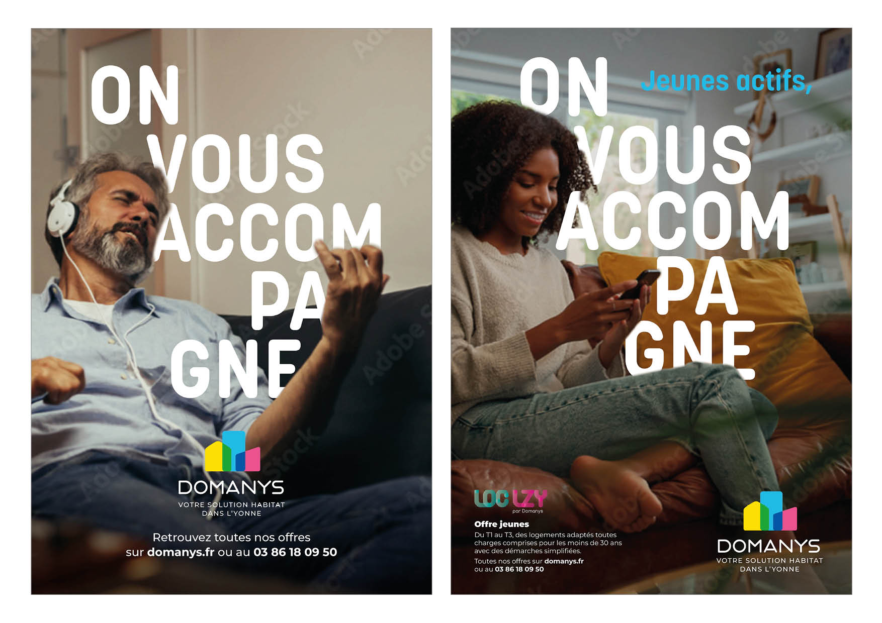Campagne - Domanys - identité graphique - Résonance Publique - communication - agence
