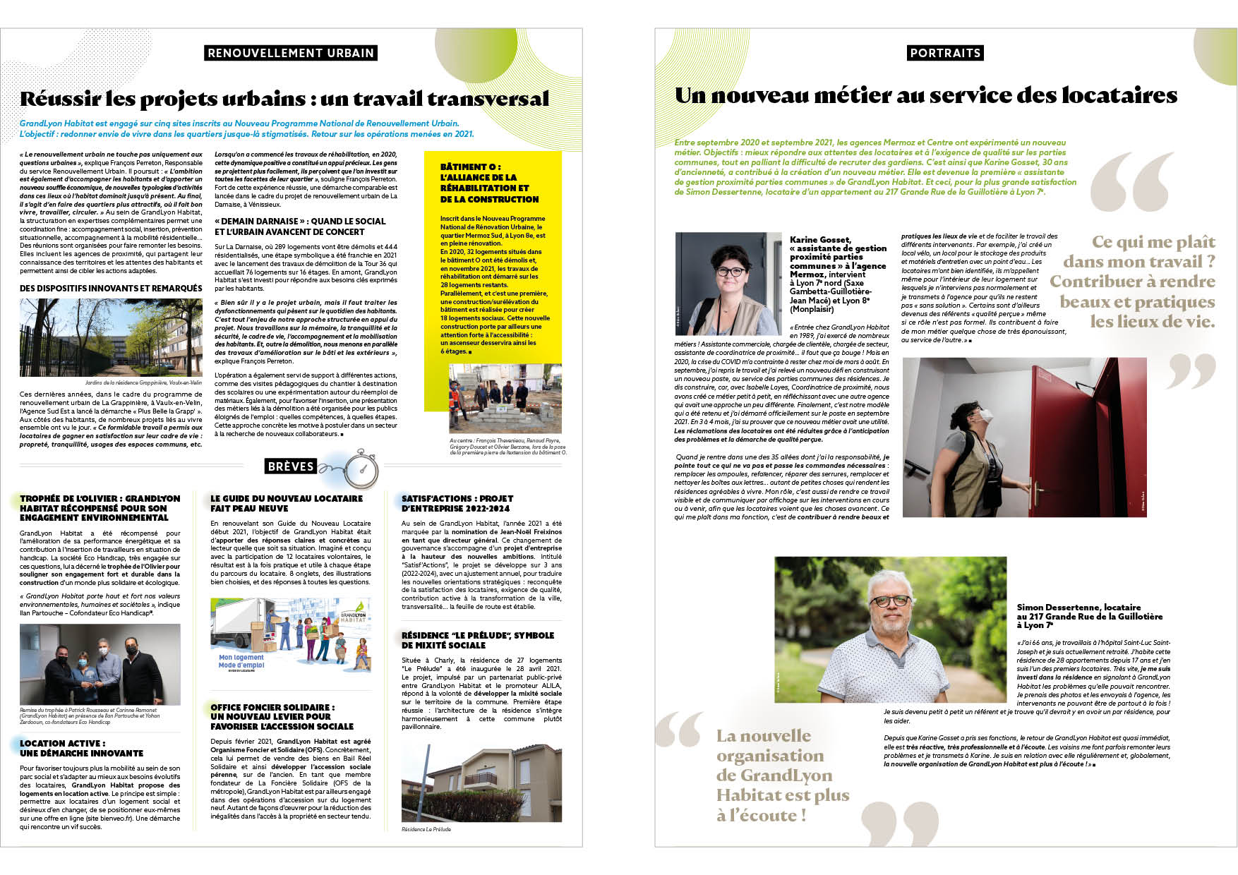 GrandLyon Habitat - Rapport d’activité - Résonance Publique - Corporate - communication - design - journal - mise en page - graphisme