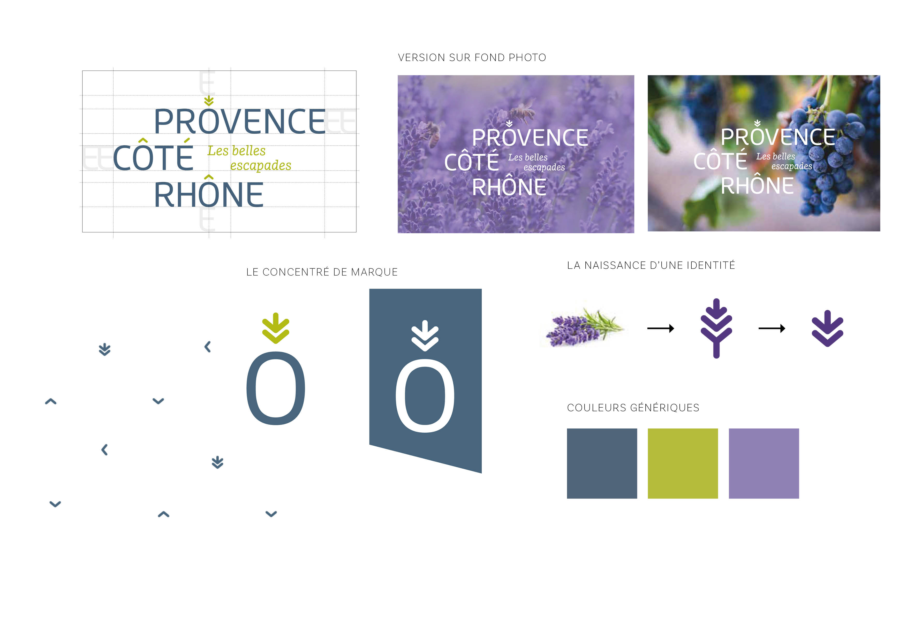 Univers graphique de la Communauté de Communes Rhône-Lez-Provence par Resonance Publique