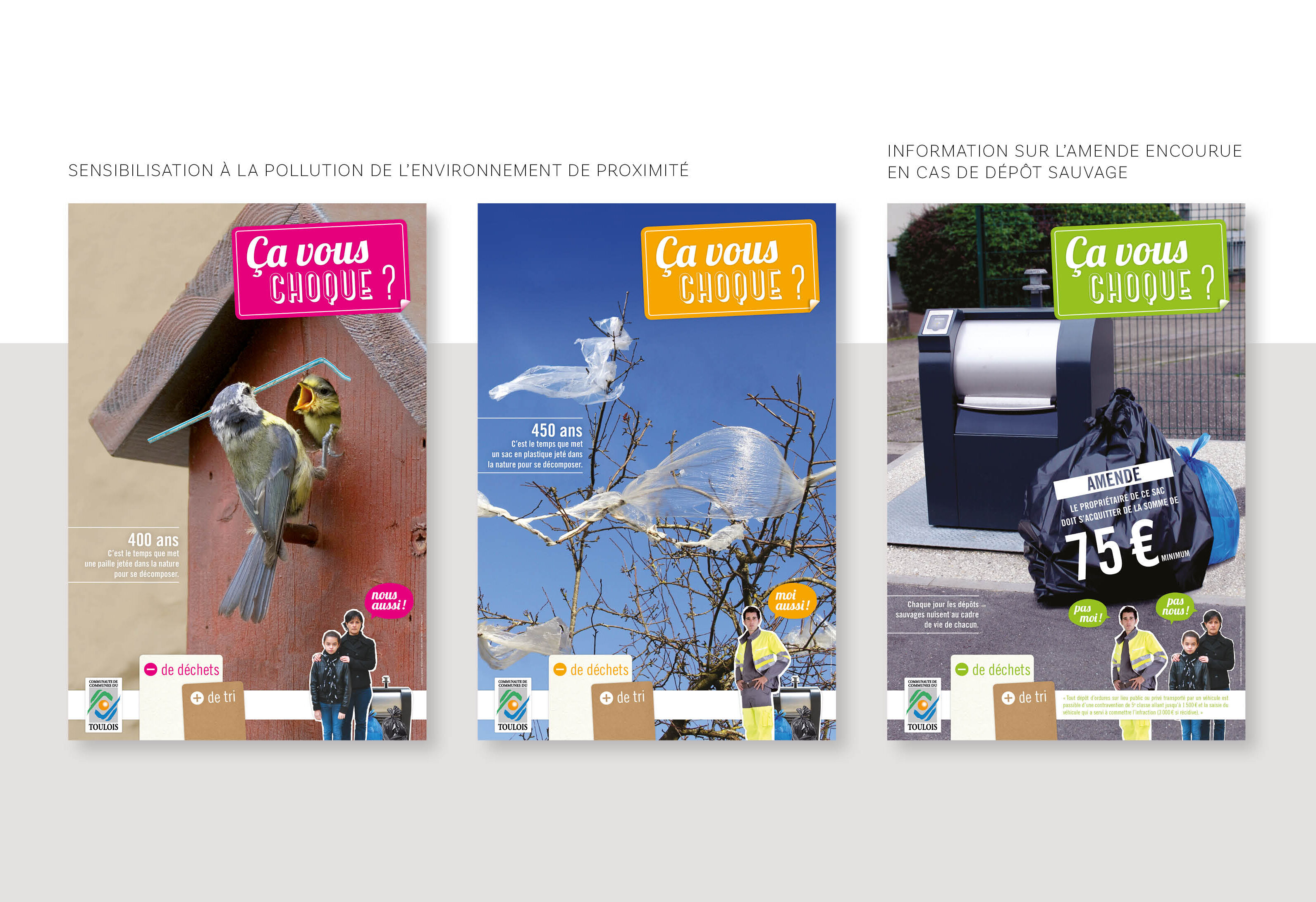 Communauté de communes de Terres Touloises - Campagne 2014-2015 : Dépôts sauvages et TEOMI - Création graphique - audit et accompagnement - transition écologique - Stratégie de communication