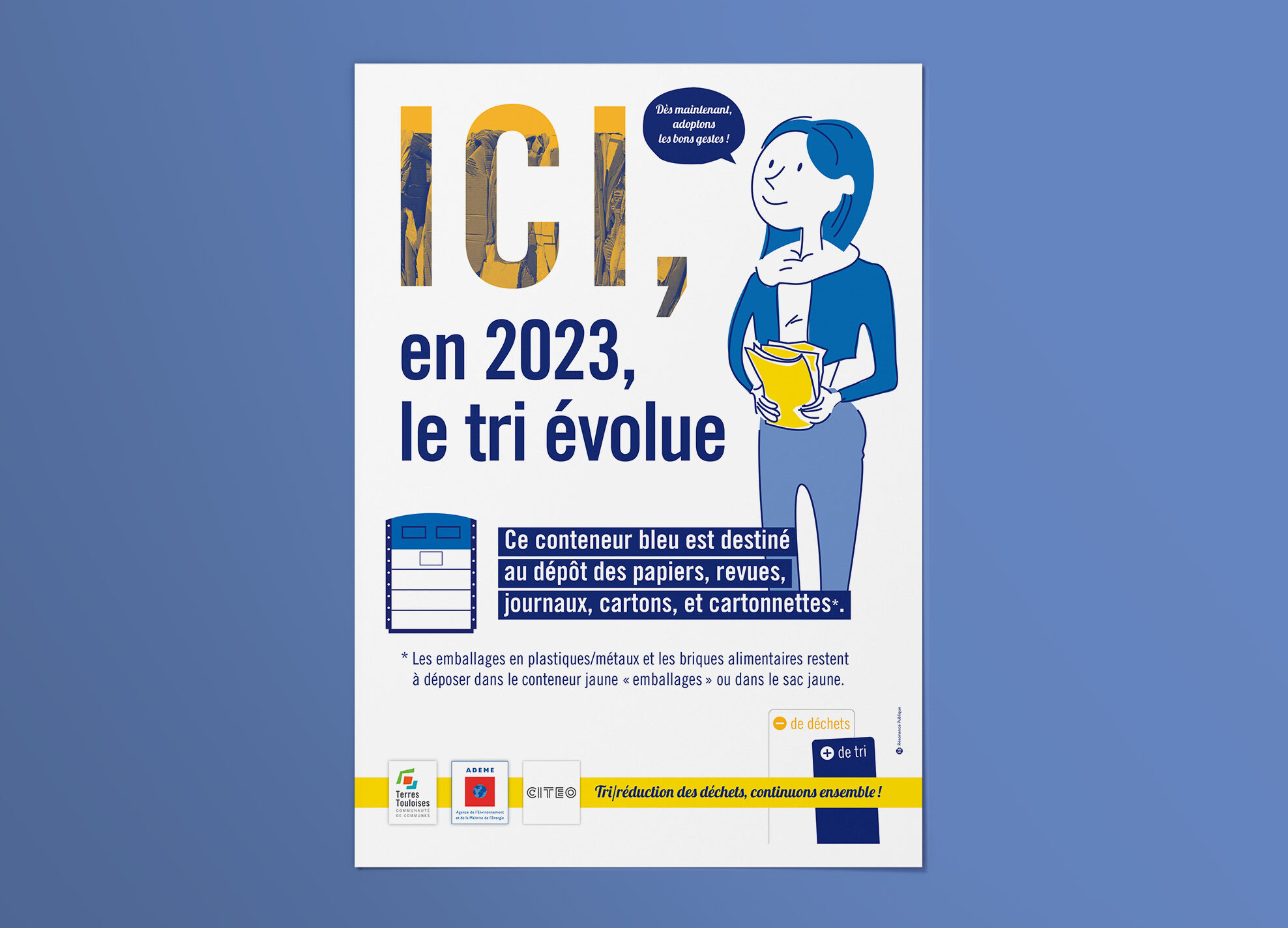 Communauté de communes Terres Touloises - Campagne 2022 : évolution des consignes de tri - Création graphique - Transition écologique